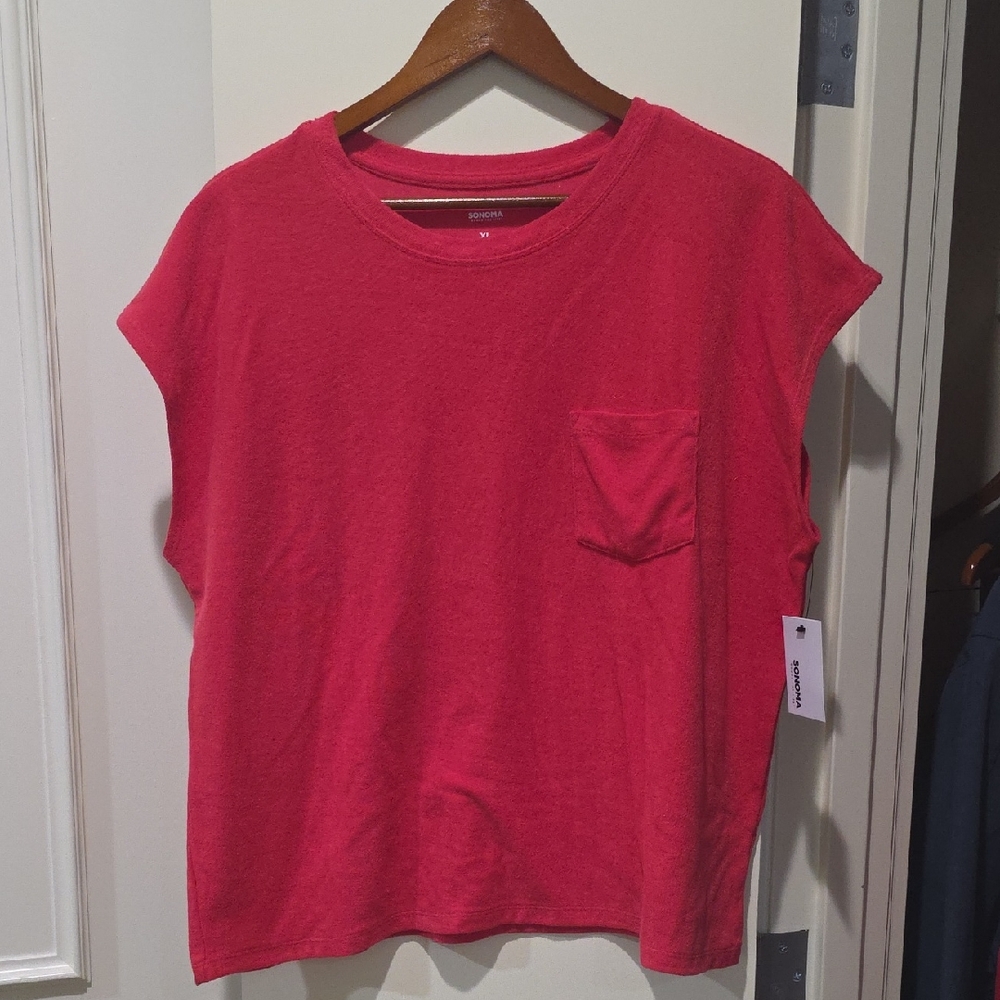 Sonoma Women's Vibrant Red Short Sleeve Tee